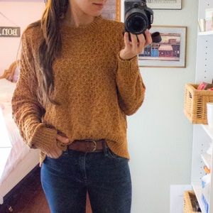 Burnt orange chenille sweater